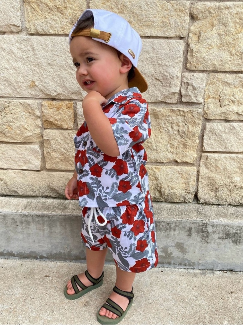 2T Summer Boy Clothes | Matching Set Tropical Shirt & Shorts | NEW | Hawaiian